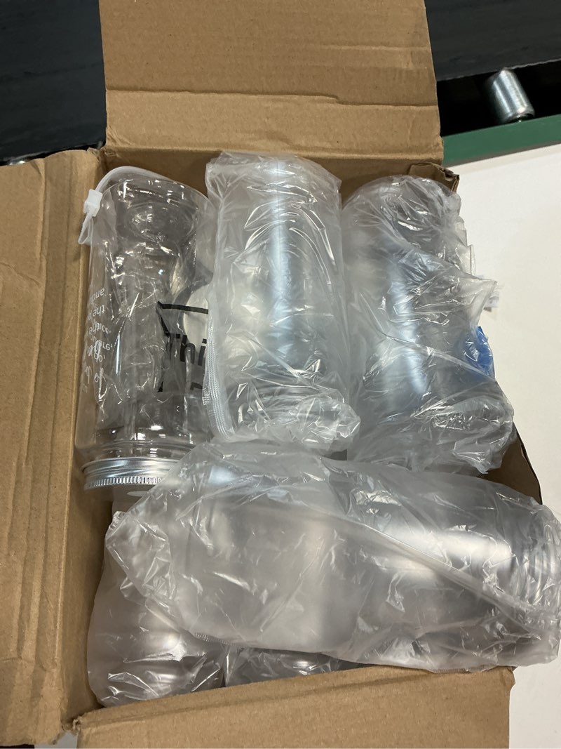 Condition photo showing New/Like New for skylety 72 pcs employee appreciation gifts bulk 13.5oz clear tumblers with lids straws spiral notebooks sticky note pens for team staff coworker teacher(may)