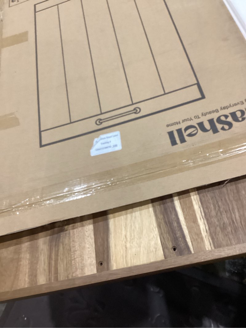 Condition photo showing Good Condition for noodle board stove cover with handles for electric, gas stove top (acacia wood) natutal acacia