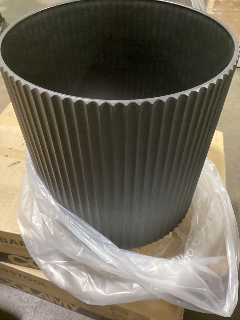 Condition photo showing Good Condition for veradek mason series demi planter - large round planter for indoor or outdoor patio/balcony | made from plastic & concrete with drainage holes | modern décor for flowers, trees, tall plants