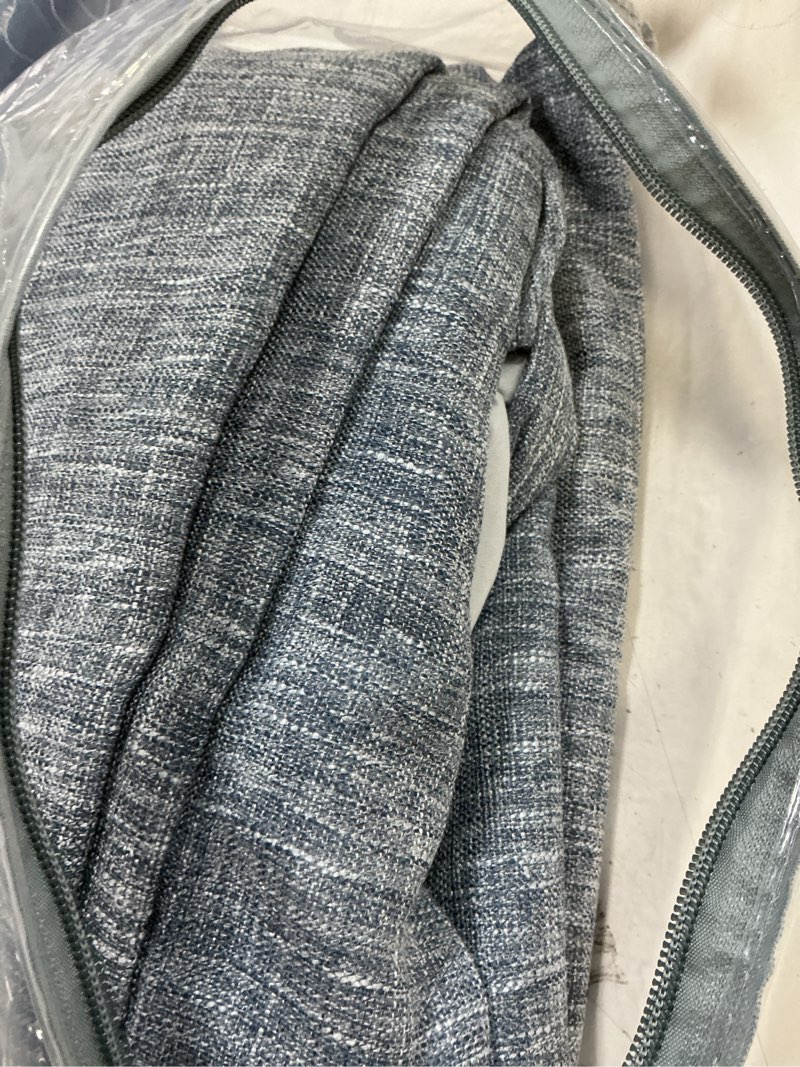 Condition photo showing Good Condition for navy solid full blackout curtain heavy linen texture window treatment for bedroom noise reducing thermal insulated drapes 8 grommets top for living room with liner, indigo blue, 50" x 84" x 2 navy blue 50"w x 84"l (pack of 2)
