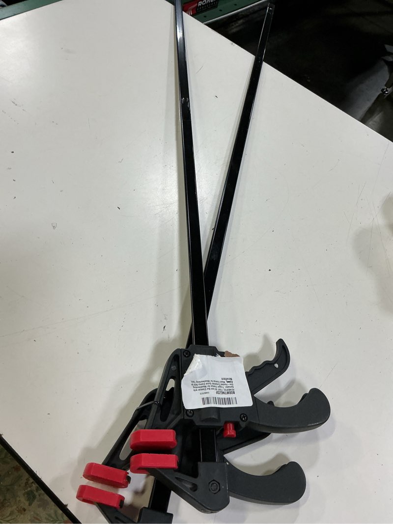 Condition photo showing Good Condition for powertec 71597 36 inch bar clamps with spreader, trigger clamps for woodworking, one-handed carpenter quick clamp sets for gluing, wood clamps for woodworking tools, 2 pack