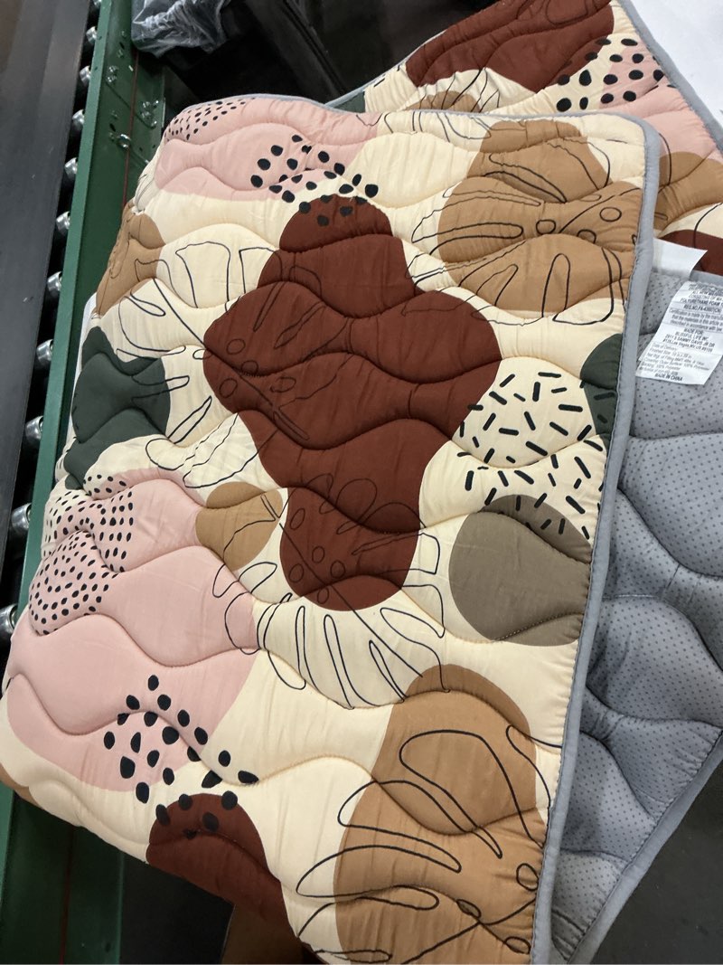 Condition photo showing As Is for Portable Baby Play Mats for Floor, Thicken Cushioned Foldable Baby Crawling Mat for Indoor Outdoor, Non-Slip & Washable Kids Playmat for Tummy Time Activity, Boho 43" X 43"