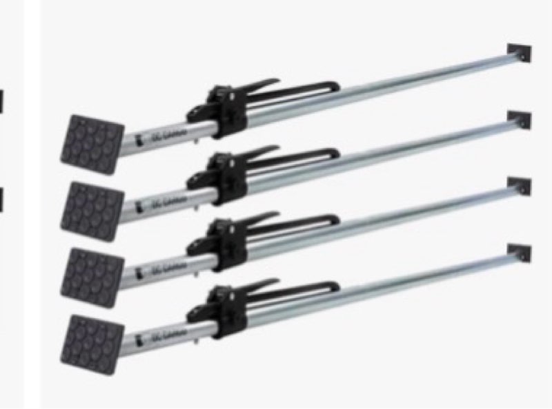 dc cargo mall heavy-duty adjustable load lock bars for trailers - pack of 4 - truck cargo bars - loa