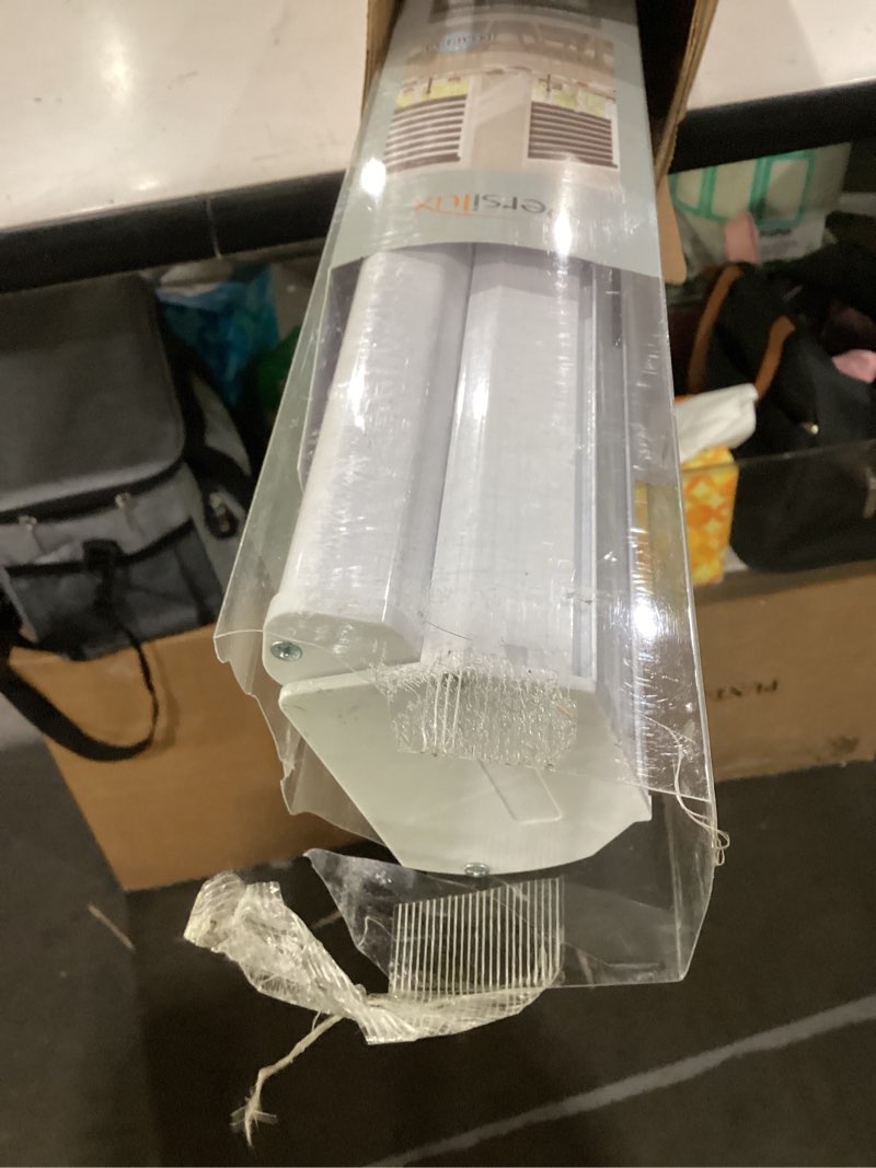 Condition photo showing As Is for persilux cordless zebra roller window shades free-stop roller blinds (46" w x 47" h, white) light control for day and night, light filtering sheer roler shades for windows, easy to install 46"w x 47"h white