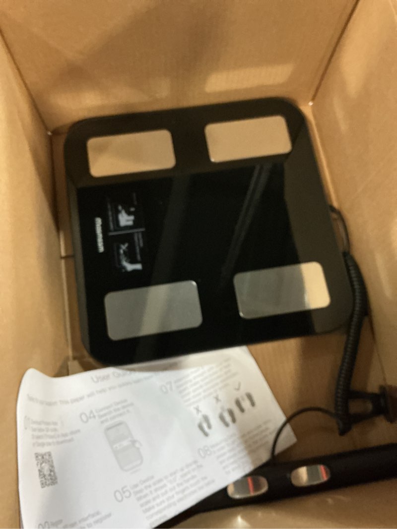 Condition photo showing As Is for smart scale for body weight, fsa&hsa eligible 8-electrode body composition scale with bmi body fat muscle mass, digital bathroom scale with 28 metrics, dual-frequency bia analyzer with smartphone app