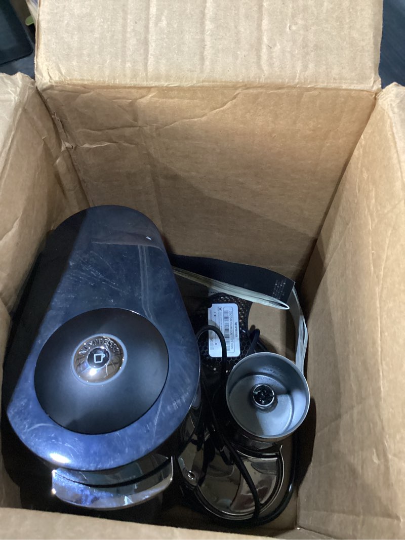 Condition photo showing As Is for NOT TESTED NO WATER TANK Nespresso VertuoPlus Deluxe Coffee and Espresso Machine Bundle with Aeroccino Milk Frother by De'Longhi, Black