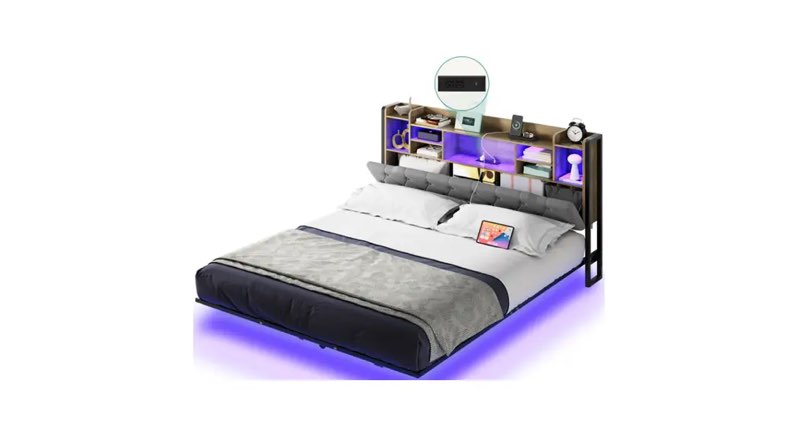 (incomplete)yitahome queen size bed frame, upholstered