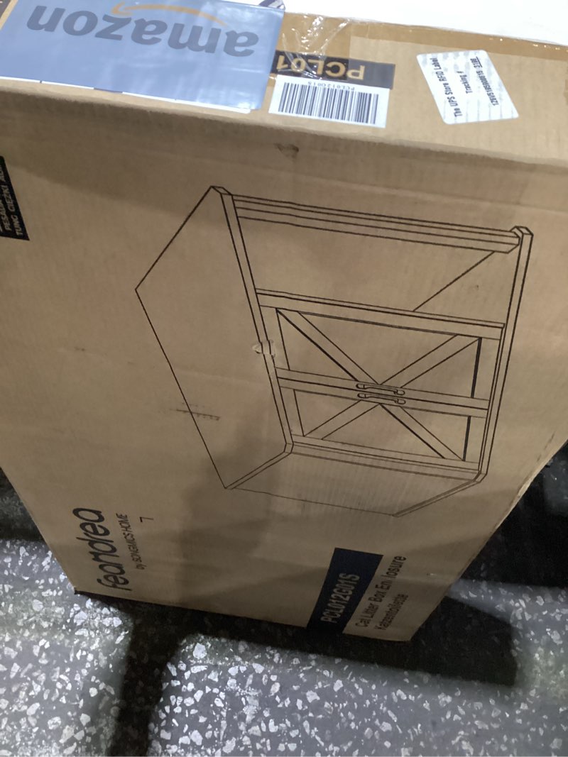 Condition photo showing New/Like New for Feandrea Litter Box Enclosure, Modern Cat Litter Box Furniture Hidden, Front Entry, Double Doors, Handles, Cat House, Side End Table, 33.5 x 19 x 19.5 Inches, Heather Greige UPCL012G01 L (33.5"L x 19"W x 19.5"H) Heather Griege