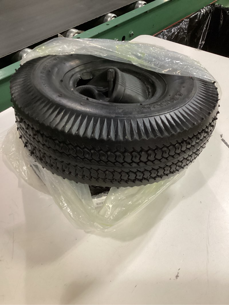 Condition photo showing Good Condition for (2 pack) ar-pro 10" heavy-duty replacement all-purpose utility tire and tube - 4.10/3.50-4" pneumatic tires with 10" inner tubes tr-13 straight valve stem for lawn mowers, hand trucks, and more