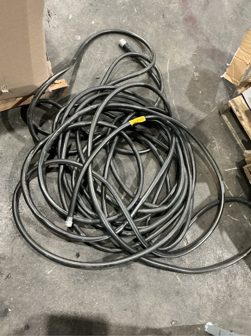 Condition photo showing As Is for neverkink max teknor apex 5/8-in x 100-ft contractor -duty kink free vinyl black coiled hose