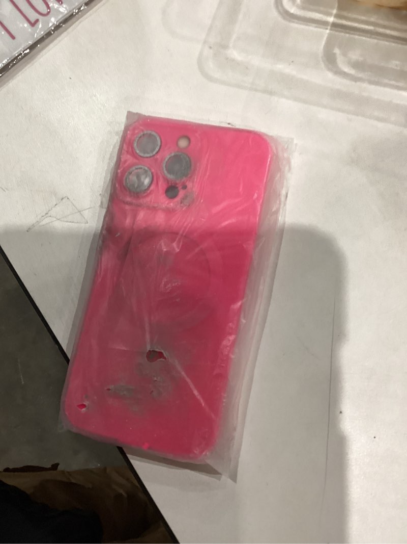 Condition photo showing New/Like New for Micoden for iPhone 15 Pro Max Case for Women Girls,Cute Bling Sparkle Glitter Magnetic Compatible with MagSafe Shockproof Camera Protection Soft Silicone Phone Case for iPhone 15 Pro Max, Hot Pink iPhone 15 Pro Max Hot Pink