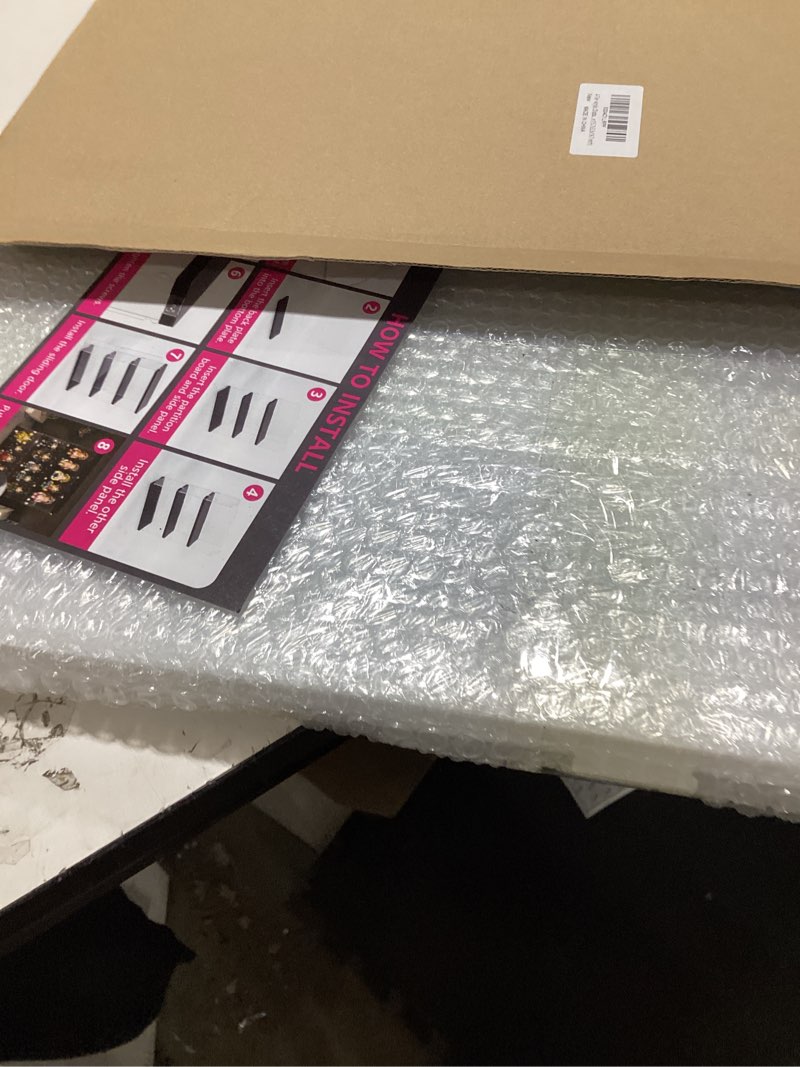 Condition photo showing Good Condition for duvindd acrylic display case wall mounted funko pop shelves, clear lego figure display shelves with sliding door, dustproof hot wheels display case storage box black(15.3x3.3x19.7 inch)