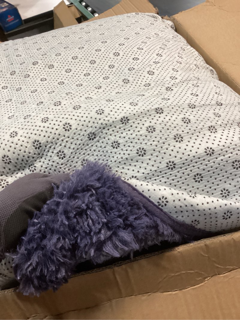 Condition photo showing Good Condition for hombys shaggy area rug 10x14 feet, ultra fuzzy large plush faux fur carpet for living room bedroom, non-skid fuzzy rug for kids playroom home decor, 10x14 ft dark grey tie dye