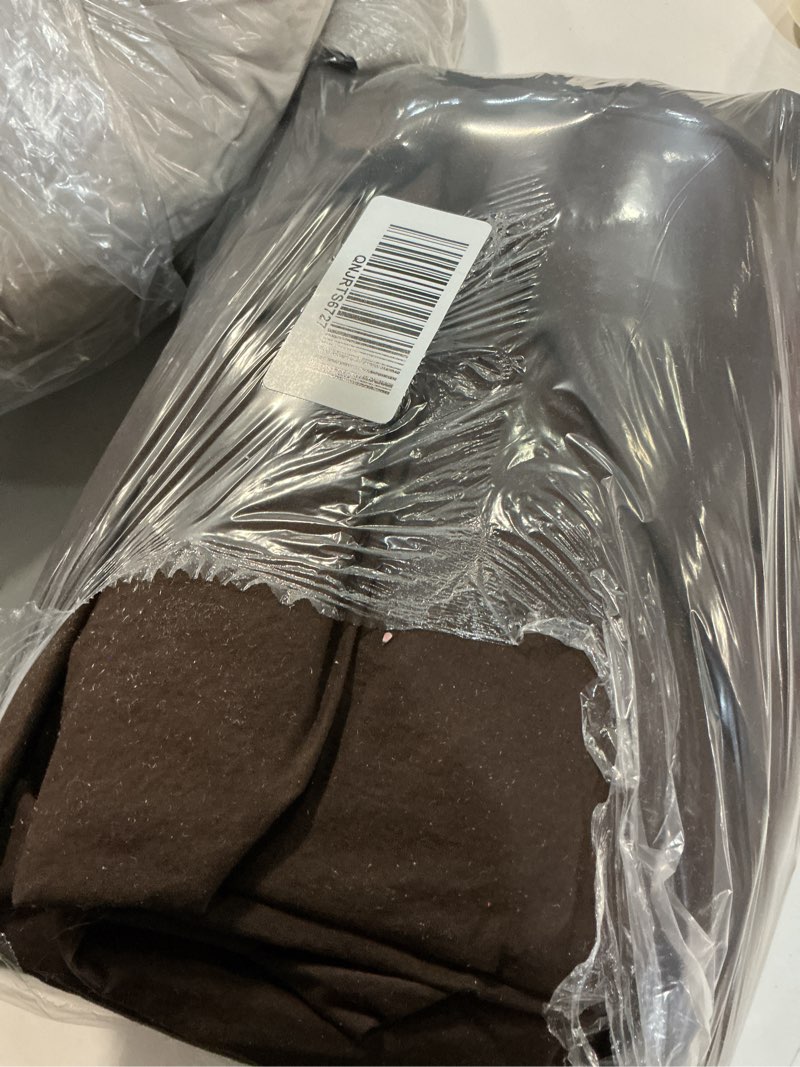 Condition photo showing As Is for organic crisp percale sheet set, queen, espresso