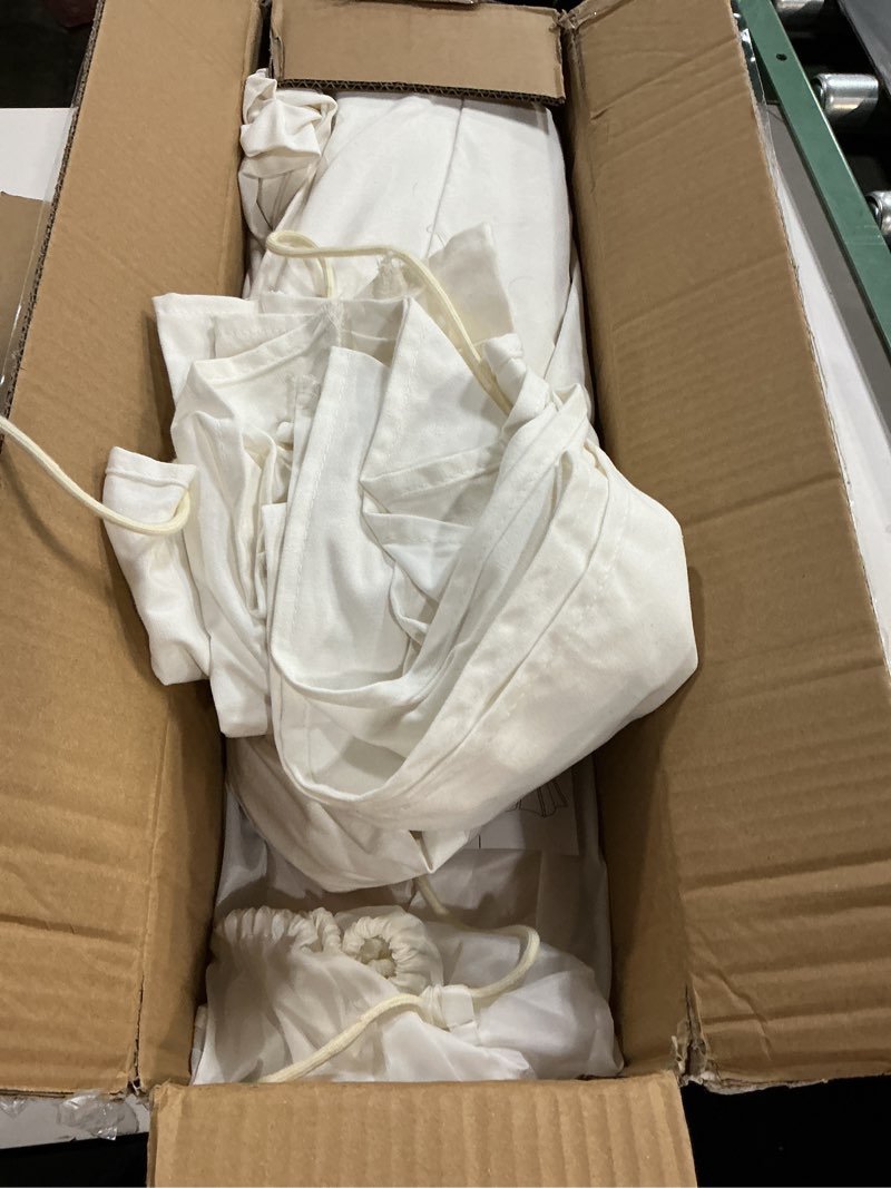 Condition photo showing Good Condition for Betterhood 7' Large Teepee Tent for Adults, Play Tent with Carry Bag, 5 Sides Canvas Kids Teepee Tent Indoor & Outdoor Tents for Party, Wedding, Photo Prop, White