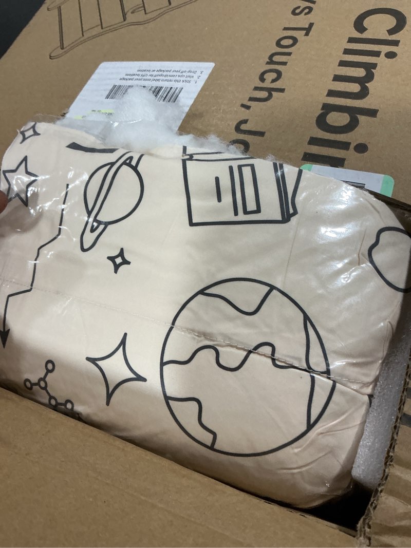 Condition photo showing As Is for BlueWood Pikler Triangle Set with Cushion, 8-in-1 Climbing Toys for Toddlers, Montessori Philosophy Play Jungle Gym with Arch, Ramp, Ladder(Elegant Gray) Essential - Elegant Gray - 8 in 1