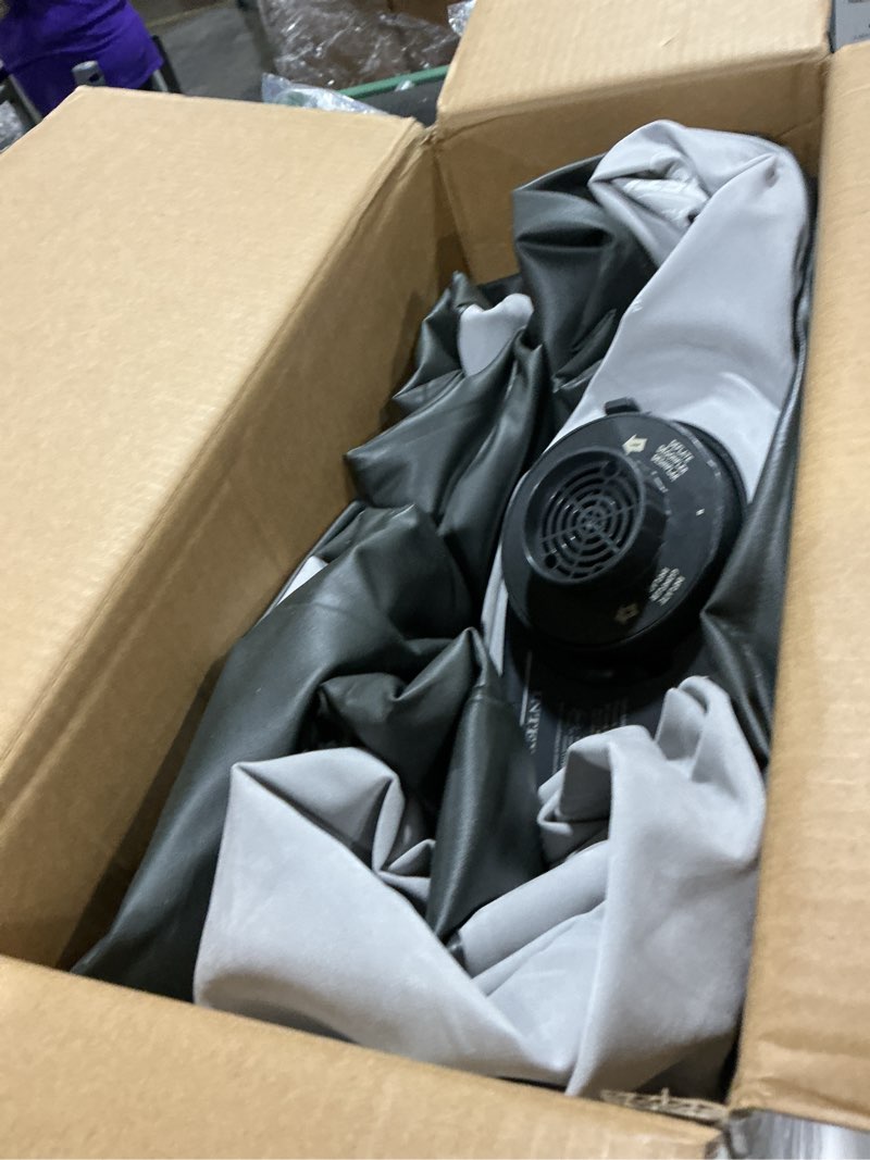 Condition photo showing As Is for Intex: Dura-Beam Deluxe Comfort-Plush Air Mattress - 22" Queen Blue - Built-in Electric Pump, Durable Fiber-Tech, Carry Bag Included, 600lb Capacity Queen Queen