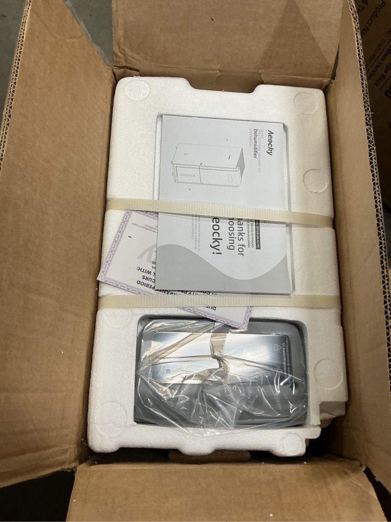 Condition photo showing Good Condition for 4500 Sq.Ft Most Efficient Energy Star 2025 Dehumidifier,AEOCKY Max 80 Pint/Day Smart Compressor Dehumidifier with Drain Hose, Intelligent Humidistat,for Basement,Bedroom,Home,Bathroom 80 Pints - 4500 Sq.Ft