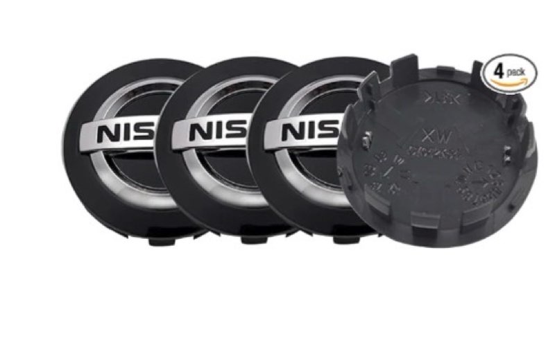 4pcs wheel center caps for nissan, 54mm/2.12" car wheel hub caps abs rim center hub cover (black) 54mm/2.12" black