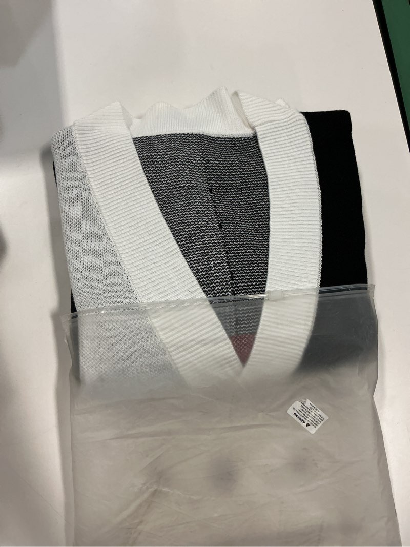 iSHOWcos Black White Cardigan Sweater Unisex Knitted Jacket Warm Coat for Halloween-XXL, XXXL