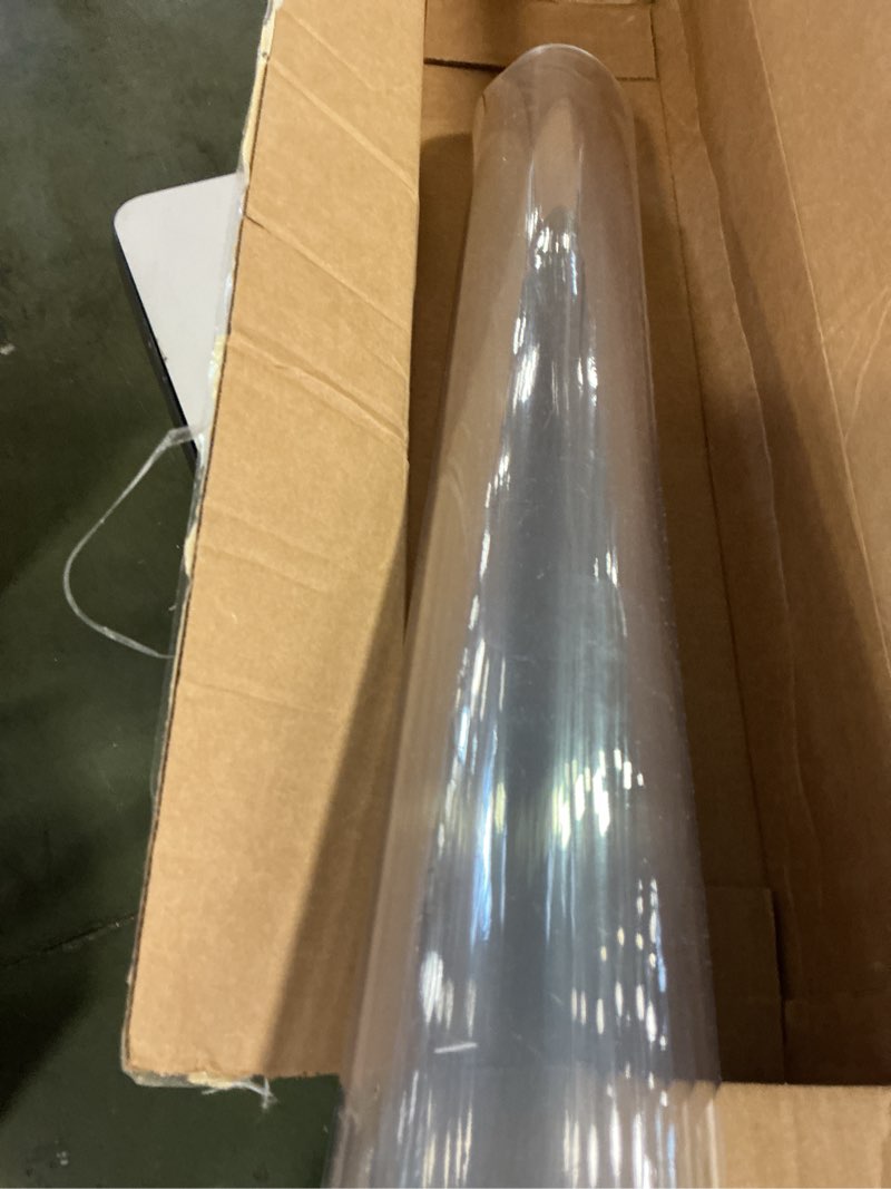 Condition photo showing Good Condition for 24 x 48 Inch Clear Table Cover Protector, 2mm Thick Clear Table Protector for Dining Room Table, Plastic Table Cover, Waterproof Table Pad for Kitchen, Office Clear 2mm 24" x 48"