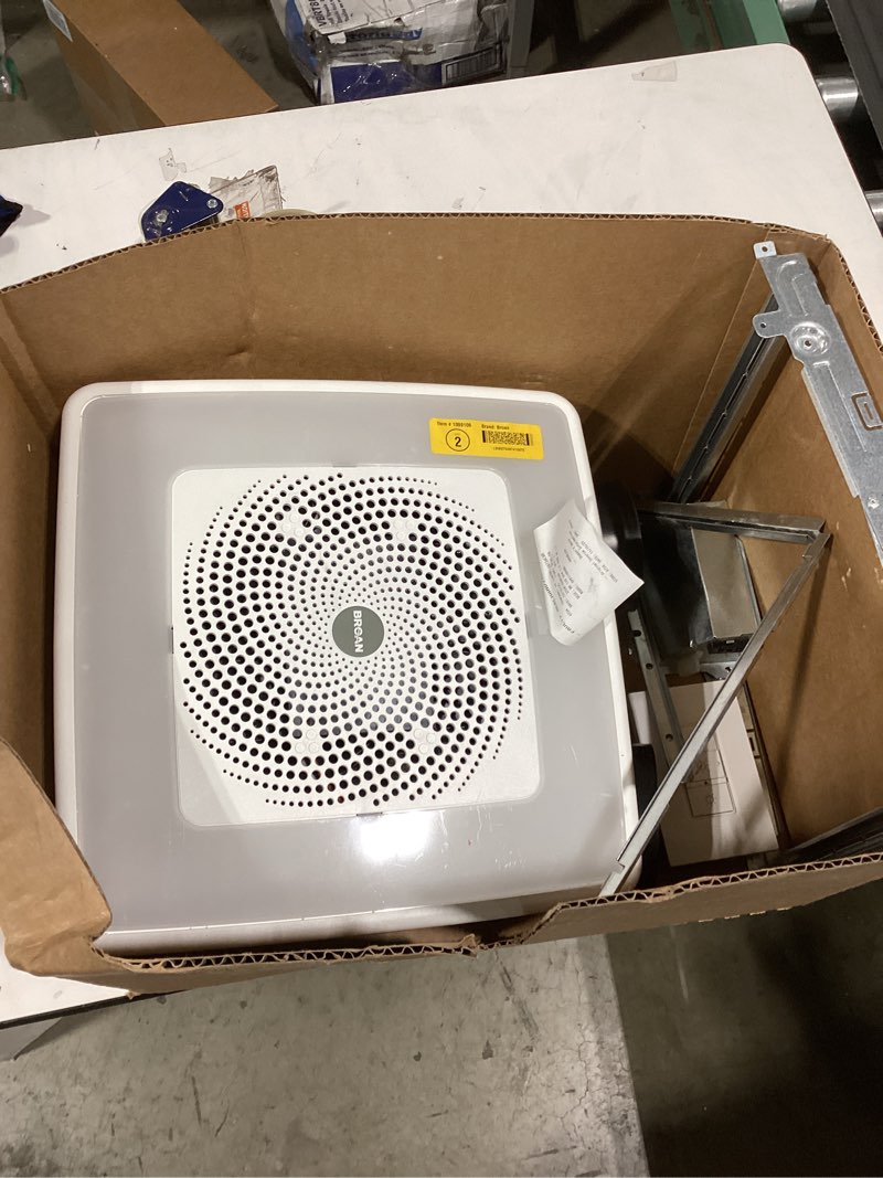 Condition photo showing As Is for Broan Chroma Comfort 1.5-Sone 110-CFM White Decorative Lighted Bluetooth Compatibility Bathroom Fan