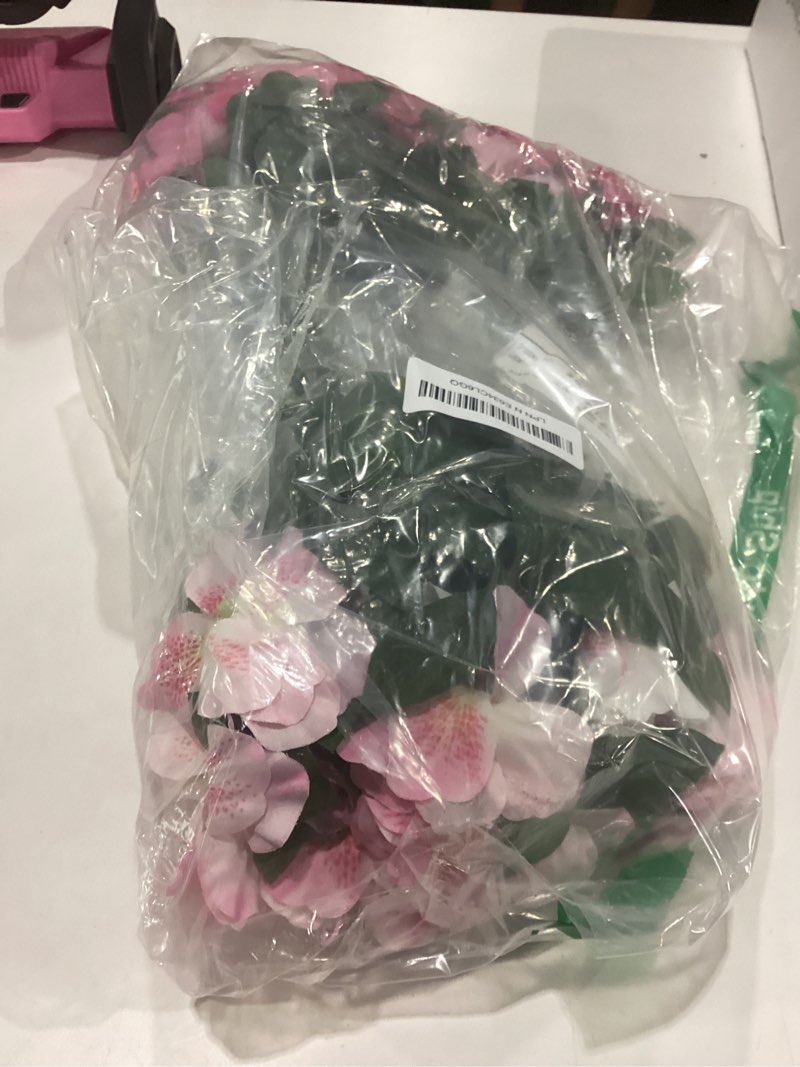 Condition photo showing Good Condition for hommyea artificial fake flowers for outdoor, 8 bundles faux plants silk flowers spring decoration uv resistant no fade plastic flowers for outside planters home porch patio yard garden decor dark&light pink white