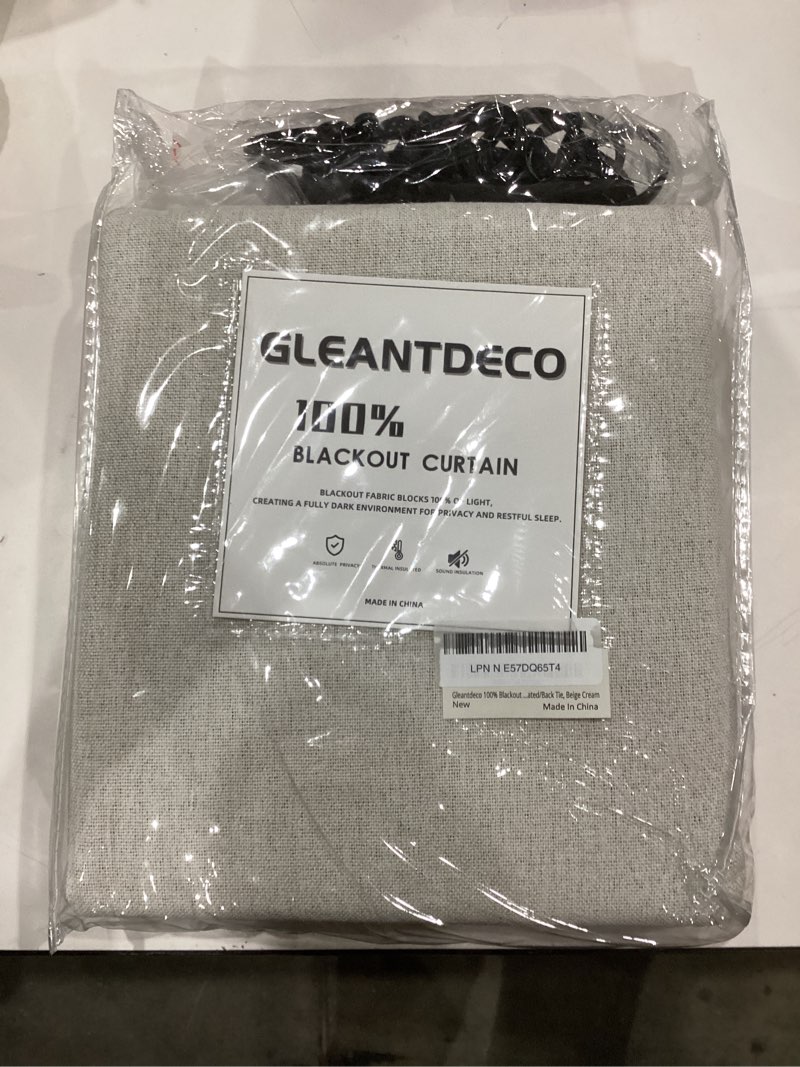 Condition photo showing As Is for Blackout Curtains 90 Inch 2 Panels - 100% Light Blocking Thermal Insulated Noise Reducing, Linen Blend Hooked Pleat, Boho Farmhouse Style Drapes for Bedroom Living Room Cream Cream 50"W x 90"L (Pack of 2)