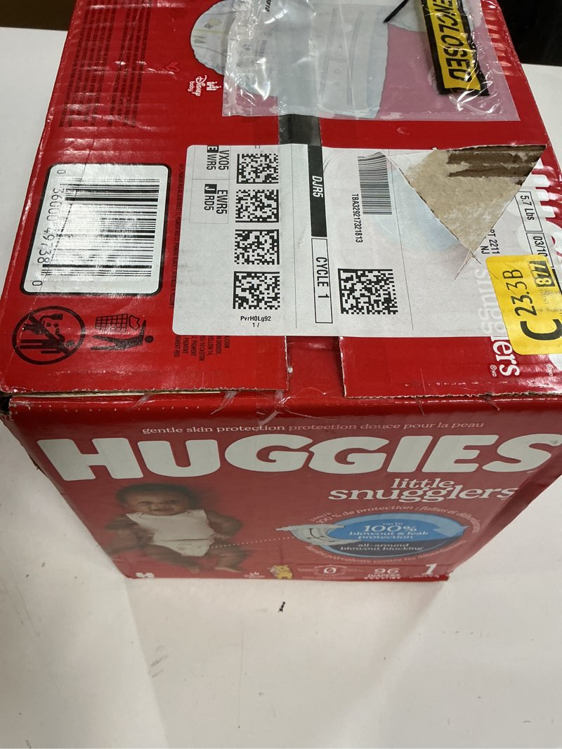 Condition photo showing New/Like New for huggies little snugglers diapers - size 1 - 96ct