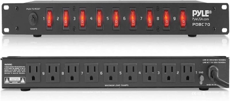 pdu power strip surge protector - 150 joule 9 outlet strips surge protector heavy duty electric exte