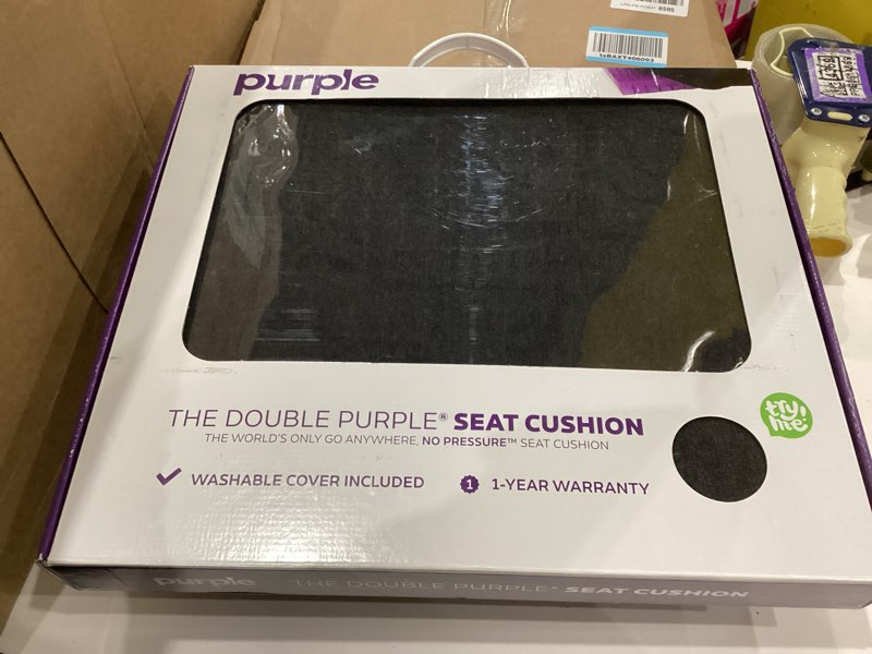 Condition photo showing New/Like New for Purple Double Seat Cushion | Pressure Reducing Grid Designed for Ultimate Comfort | Designed for Office Chairs | Made in The USA Full