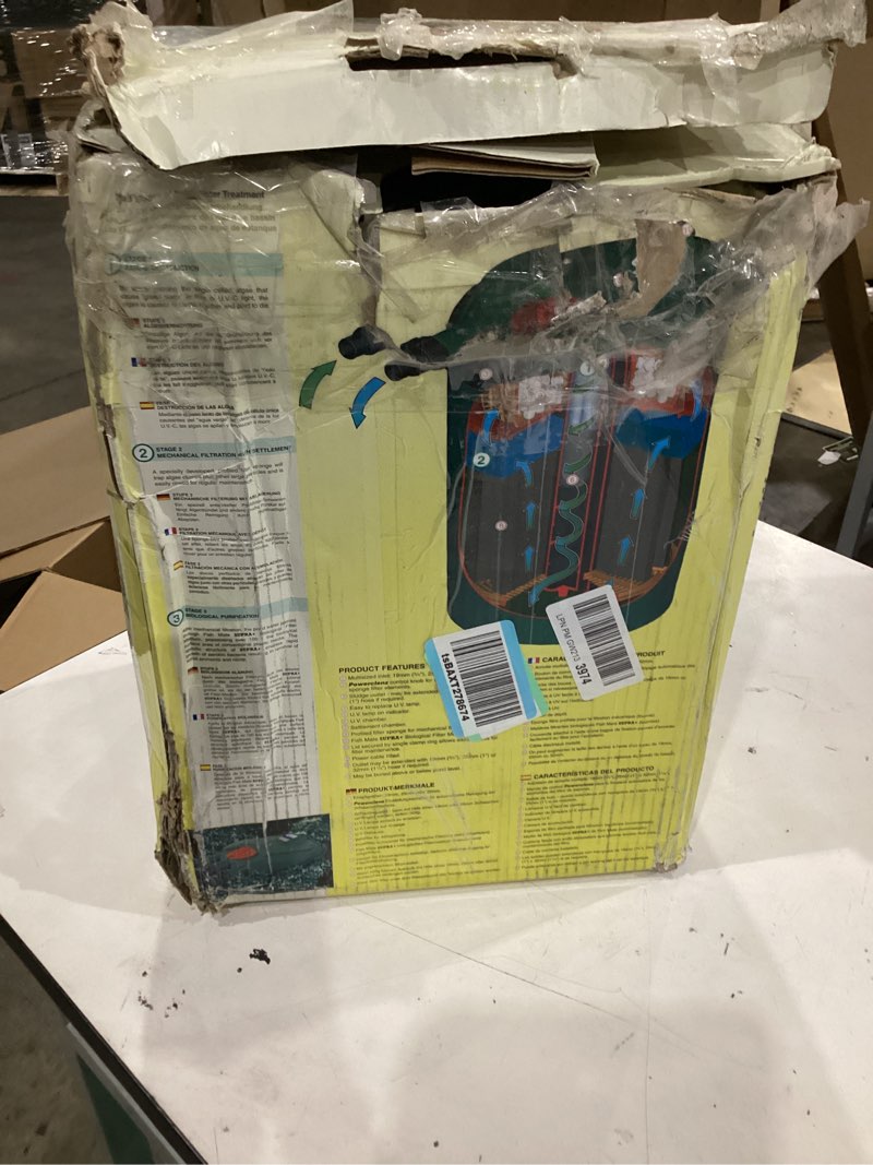Condition photo showing As Is for fish mate 3000 puv pressurized pond filter - uv + biological filtration for ponds up to 3,000 gallon