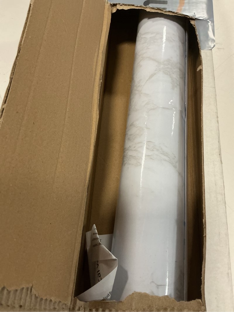 Condition photo showing Good Condition for Decotalk 30"x120" Marble Contact Paper Marble Countertop Peel and Stick Waterproof Marble Wallpaper for Kitchen Counter White Marble Contact Paper for Countertops Matte Marble Paper Removable Vinyl