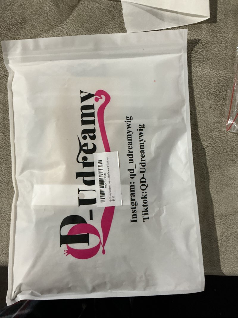 Condition photo showing Good Condition for QD-Udreamy 13x4 Lace Front Wigs, Blonde Lace Front Long Straight Wigs for Women Middle Part Glueless Straight Hair Pre Plucked with Hairline For Black Women 26 Inch