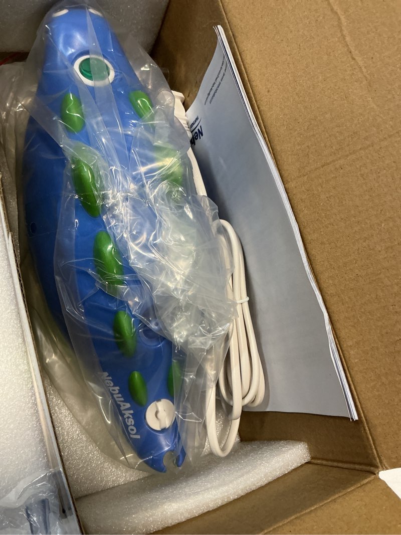 Condition photo showing New/Like New for Nebulizer Machine for Kids and Adults, Kids Nebulizer Machine for Home Use, Dinosaur-Shaped Pediatric Nebulizer (Fantasy Zoo Series), Cartoon-Inspired Design Dinosaur Blue and Green