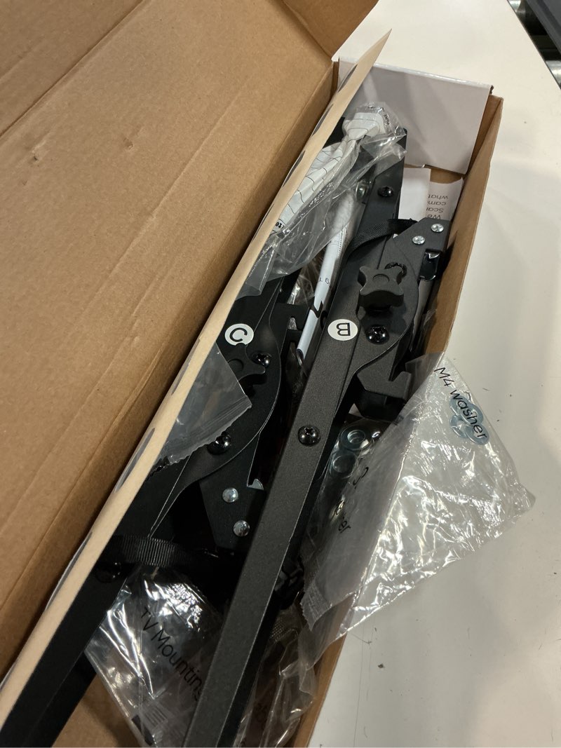 Condition photo showing As Is for onn. tilting tv wall mount for 19" to 50" tvs, up to 12° tilting