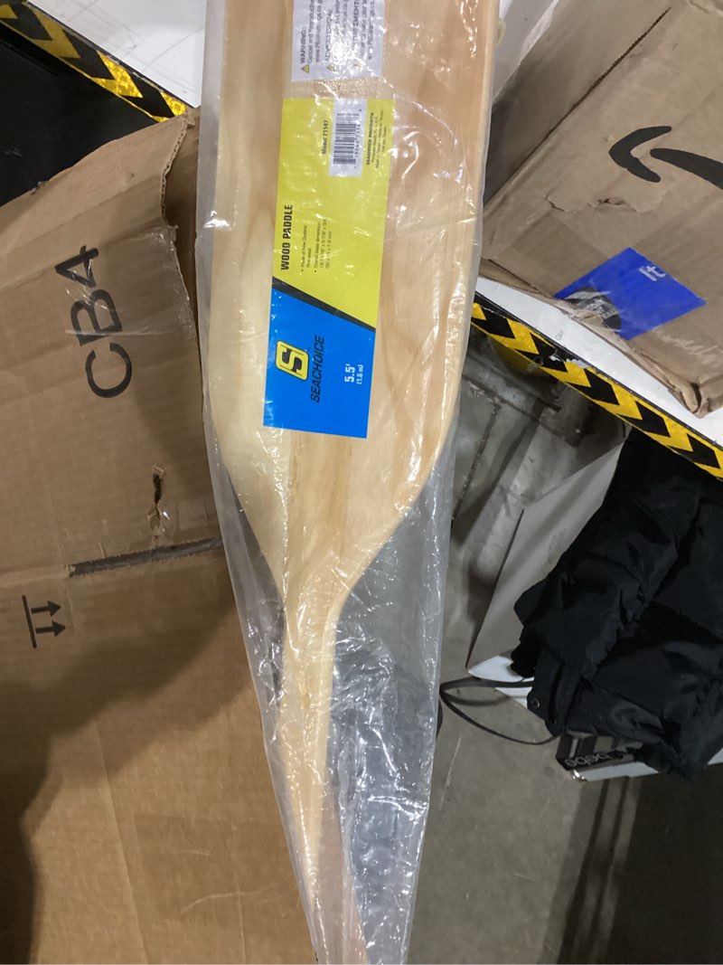 Condition photo showing Good Condition for Seachoice Wood Paddle, New Zealand Construction, Wide Top Hand Grip, Clear Finish, Various Sizes