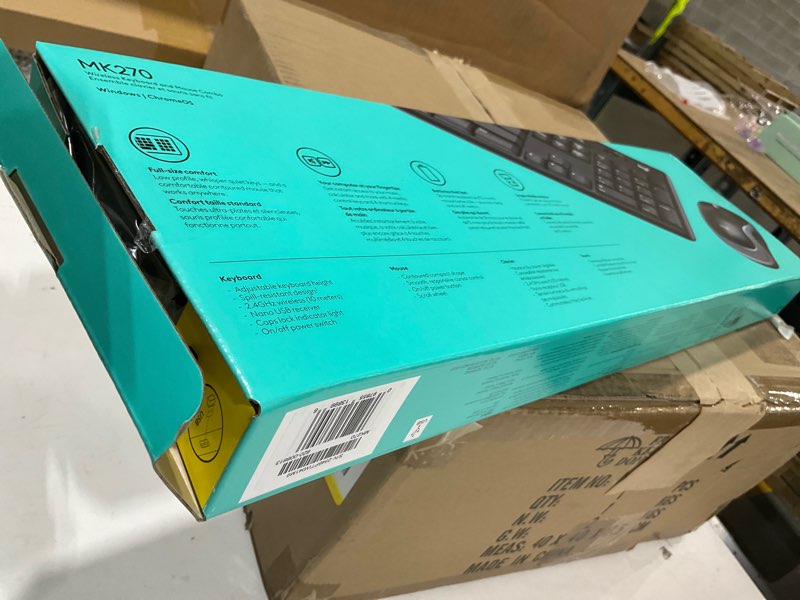 Condition photo showing Good Condition for logitech mk270 full size wireless keyboard and mouse combo - black combo black 1 pack