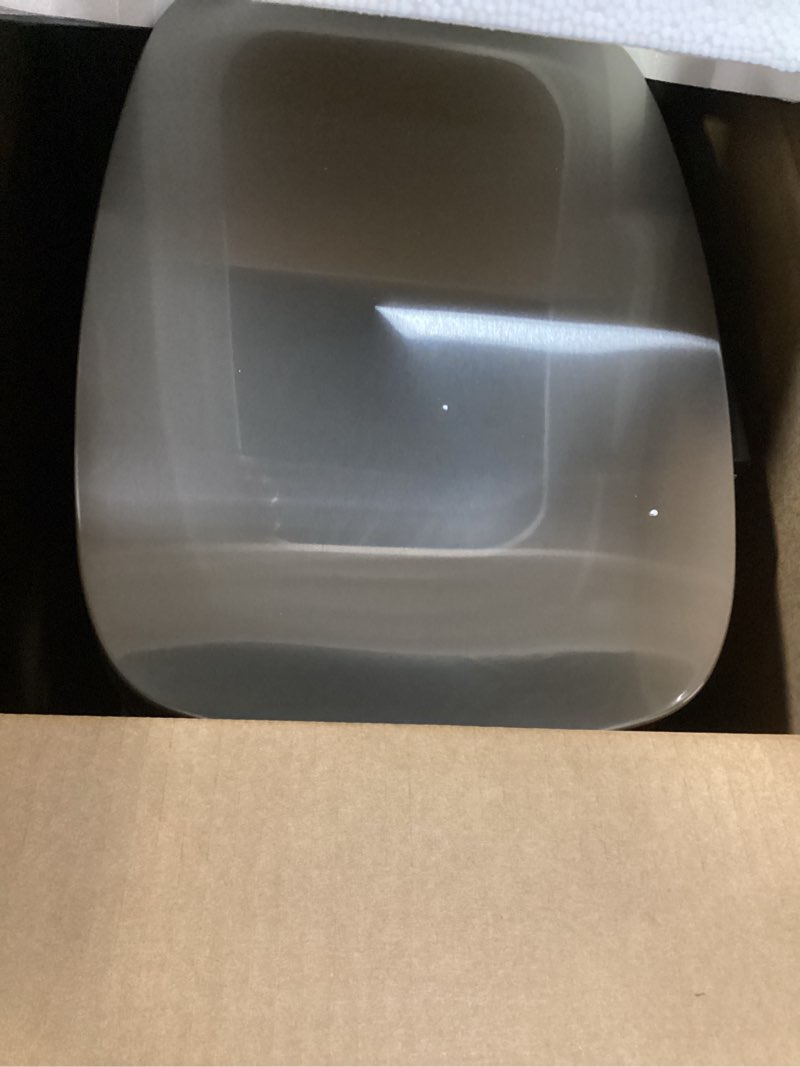 Condition photo showing Good Condition for amazon basics smudge resistant rectangular trash can with soft-close foot pedal, brushed stainless steel, 50l/13.2 gal, 16.7x14.7x25.9 in, satin nickel finish satin nickel big, 50l/13.2 gal
