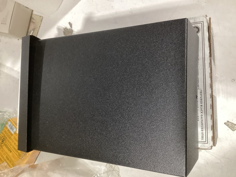 Condition photo showing Good Condition for Architectural Mailboxes Modern Heritage™ Vertical Wall-Mounted Mailbox for Outside, Rust-Resistant Galvanized Steel Metal Small Mail Box, Black Modern Wall Mailbox Textured Black