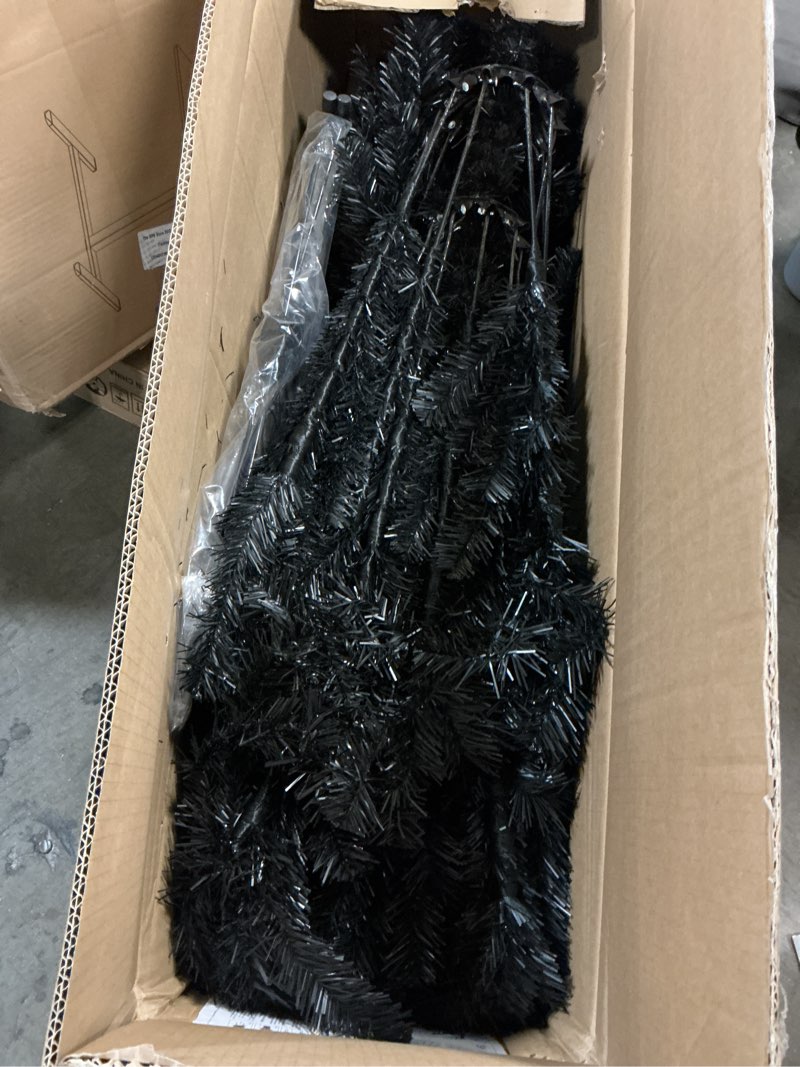 Condition photo showing Good Condition for National Tree Company Artificial Full Christmas Tree, Black, North Valley Spruce, Includes Stand, 7.5 Feet 1ft 2in