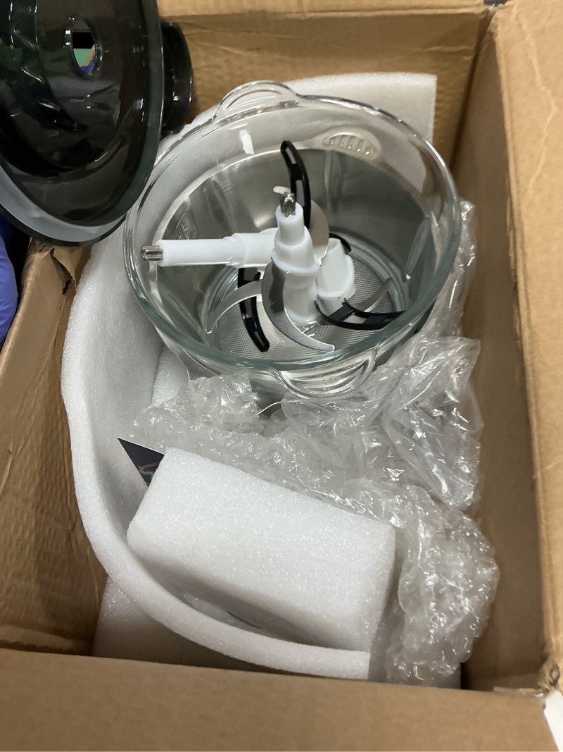 Condition photo showing Good Condition for Ganiza Food Processor, 2-Speed Food Chopper Meat Grinder with 8 Cup Stainless Steel & 8 Cup Glass Bowls, Upgraded Button & Smart Overheat Protection Light - Includes Clean Brush, 2 Sets of Blades Silver