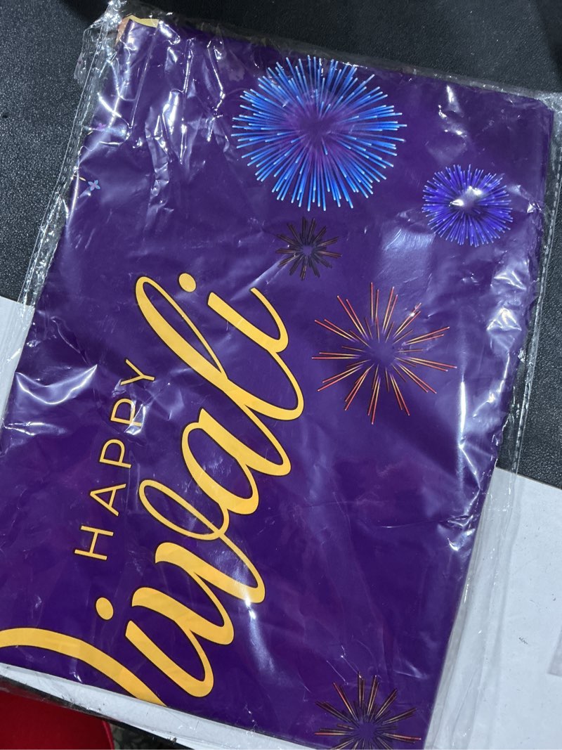 Condition photo showing New/Like New for 2 pack disposable happy purim tablecloths - 54x87in jewish carnival themed table covers with mask crown hamantaschen design for kids baby shower jewish holiday party supplies outdoor picnics