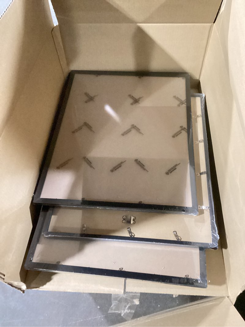 Condition photo showing As Is for fixsmith 8x10 picture frame set of 6, photo frame bulk with hd plexiglass, display pictures 5x7 with mat or 8x10 without mat multi picture frames collage for tabletop or wall display, black 6 8"×10"