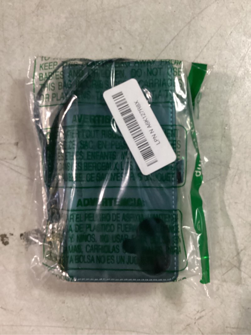 Condition photo showing New/Like New for Defencase Compatible with iPhone 16 Case Wallet with RFID Blocking Card Holder for Women Men, Fashion PU Leather Magnetic Snap Flip Zipper Strap Wallet Phone Case for iPhone 16 6.1", Blue Green iPhone 16 (6.1") Blue Green