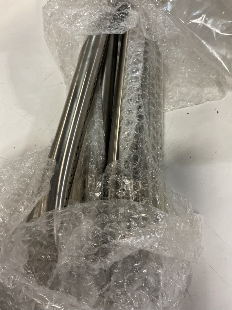 Condition photo showing Good Condition for gas grill burner replacement parts for charmglow 810-7400-s, 810-7420-s, 810-7440-s, 810-7600-s, brinkmann pro series, uniflame barbecue grills, 15 7/8 inch, stainless steel, set of 4, kb846