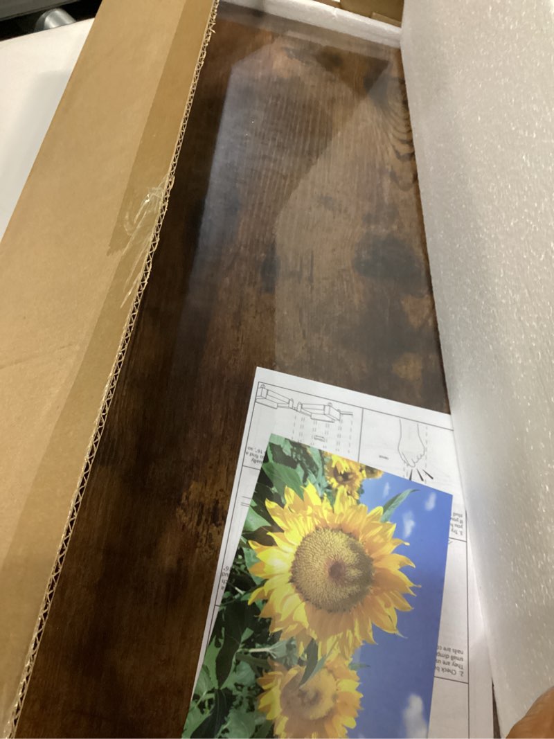 Condition photo showing New/Like New for fun memories floating shelves 24 inch long, 9.3 inch deep floating shelf for lving room, bedoom, kitchen, deep wall shelves for bathroom, 2 pack storage display shelf for books, decors, rustic brown rustic brown 24 inch, 2 pack