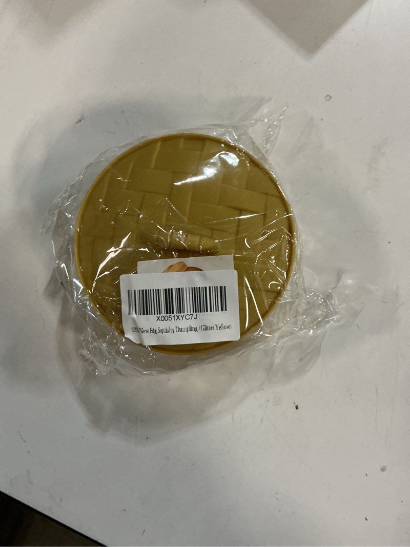 Condition photo showing New/Like New for 2026 new big squishy dumpling,dumpling squishy, rainbow dumplings, cute anxiety relief fidget , soft squeeze decompression dough for adult(glitter yellow)
