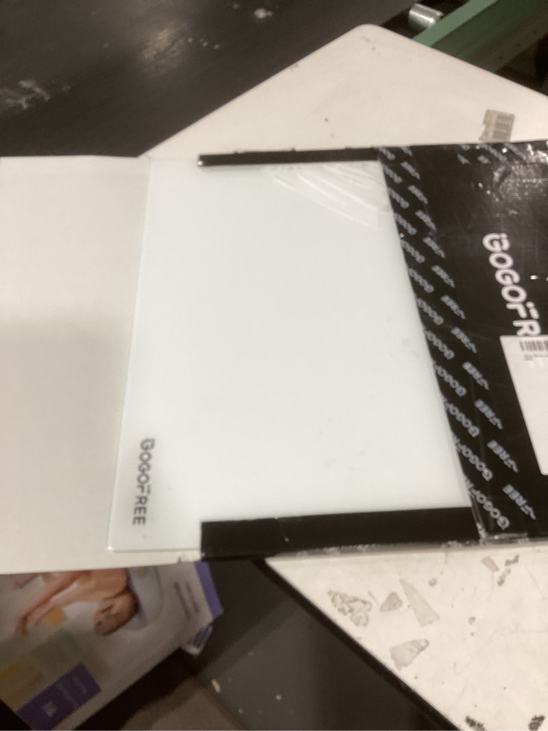 Condition photo showing As Is for gogofree glass mouse pad for gaming, ultra smooth mouse mat with hard surface, tempered glass mouse pad precision speed control for games and office (white, 19.7" l x 15.7" w) 19.7l x 15.7w inches white