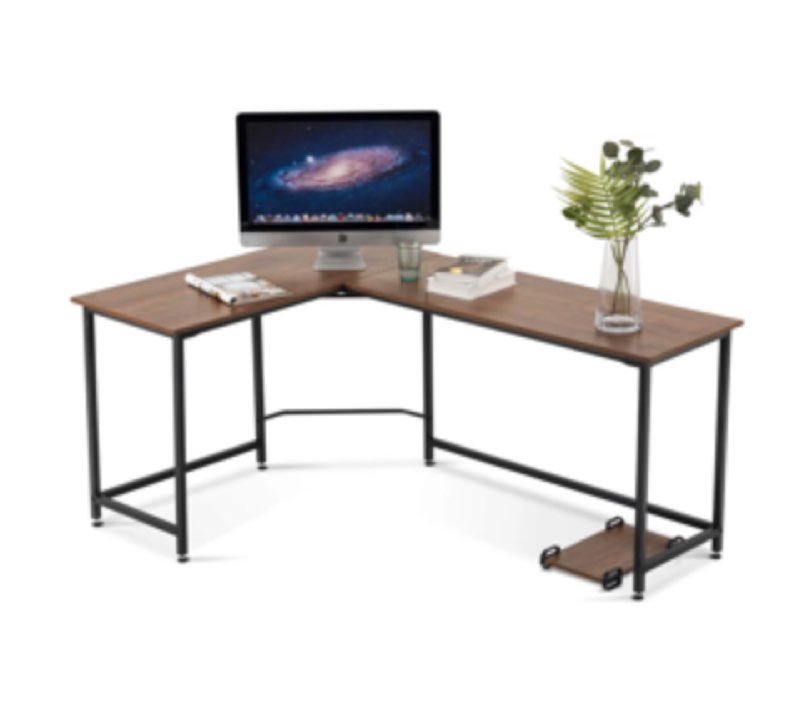 computer l-shaped desk corner gaming desk with drawers storage shelves